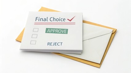 Document with Approval and Rejection Options in an Envelope
