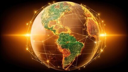 Digital earth connectivity event global view infographic technology environment virtual perspective