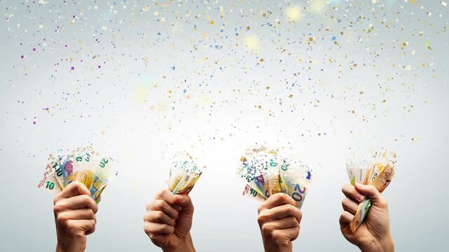 Euro Banknotes Disappearing into Thin Air Symbolizing Financial Loss