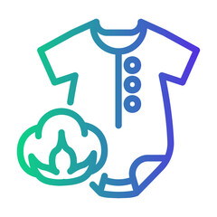Obraz premium cotton baby clothes Line Gradient Icon