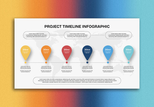Infographic with Colorful Timeline