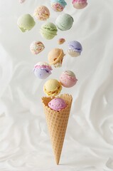 ice cream cone with chocolate