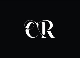 CR monogram logo | elegant modern initial branding design