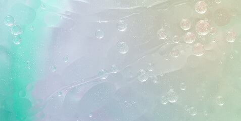 Abstract water bubbles oil background