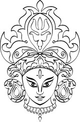 A striking vintage illustration of a gothic skull and lion head vector art combines tribal tattoo symbols of death and wild animal horror into one evil monster design icon