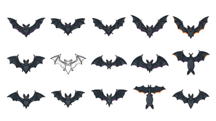 Halloween Festival Vector Illustration Icon Set – Spooky Holiday Elements