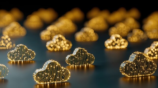 Innovative cloud computing technology digital space 3d render futuristic environment close-up view data connectivity concept