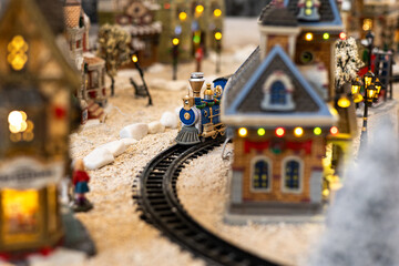 Escenario Ornamental de Navidad en miniatura