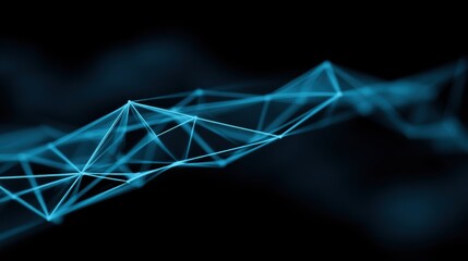 Dynamic network visualization of digital connectivity virtual space infographic abstract close-up technology concepts