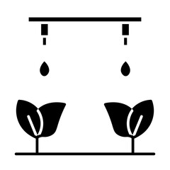 drip irrigation glyph icon
