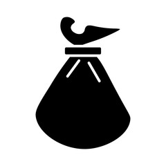 garbage bag glyph icon