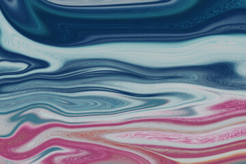 Abstract swirling colors of blue pink and white