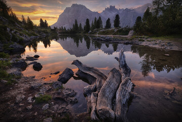 sunset in the mountains
