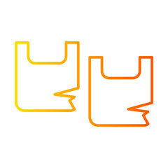 Fototapeta premium bag gradient icon