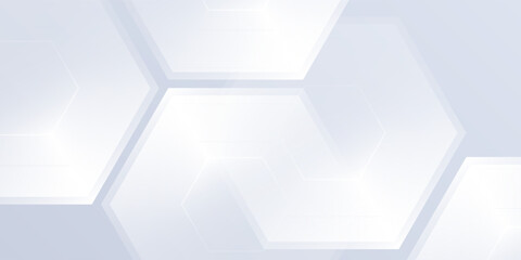 Vector white background with gradient color and artistic dynamic lhexagon modern abstract art simple