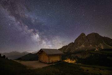 night in the mountains milky way