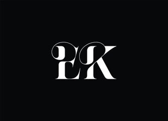 EK monogram logo | luxury modern initials logo