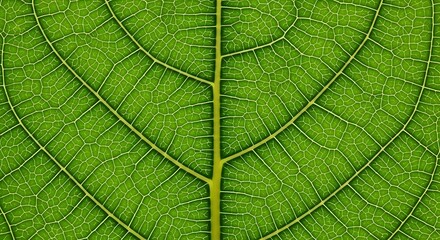 Obraz premium Intricate green leaf texture revealing nature's remarkable artistry