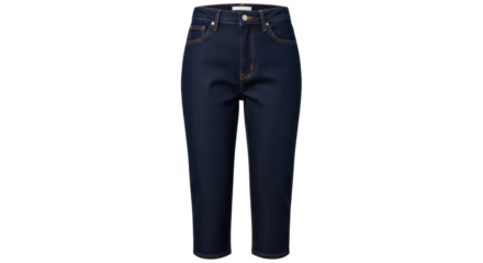 Isolated denim cropped pants offer a stylish and casual look for modern fashion outfits