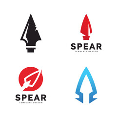 Spear logo vector icon template design