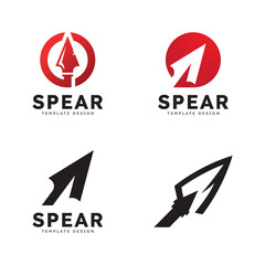 Spear logo vector icon template design