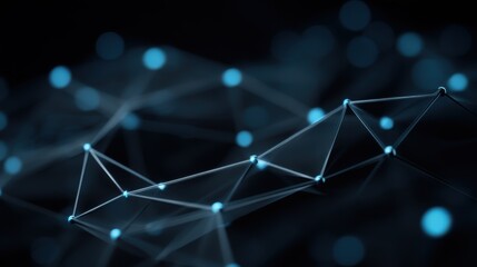 Dynamic network visualization digital space abstract design high-tech environment futuristic view data representation