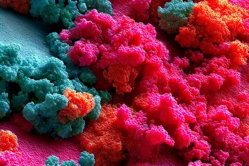 Fototapeta premium Haemophilus Influenzae Bacteria Observed in Bloodstream Environment