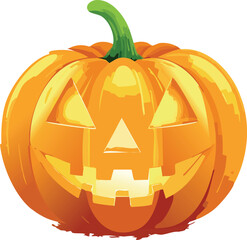 Halloween pumpkin jack-o'-lantern glowing spooky decoration