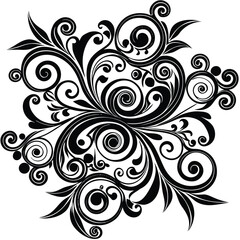 Fototapeta premium collection of ornate swirling designs and flourish.eps