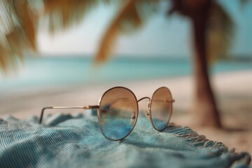 Soft Focus Vacation Background with Eyewear