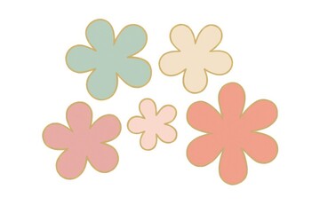 Vibrant flower petals in pastel colors