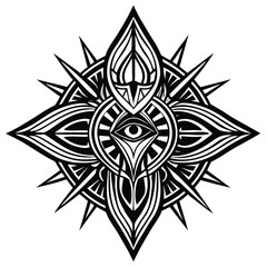 black and white tattoo design