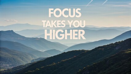 Inspirational Landscape with Motivational Text for Self-Improvement