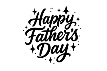 Fototapeta premium Father's Day Glow. Happy Father’s Day. modern hand lettering, smooth curves, balanced composition, clear