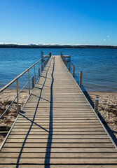 Bathing pier at the public bath of Stensballe, Horsens municipality, Denmark