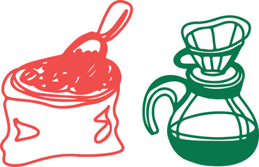 Wine. Winemaking Serving A glass and wine. People drink wine. Pleasure from life. Line art	