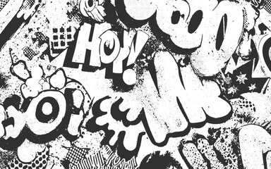 Vector illustration. Background for text. Isolated grunge traces banners set.Monochrome printing raster, abstract vector halftone background.