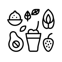 Collection of fruit icons for your designs here