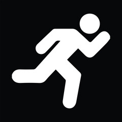 “Running Silhouette Icon – Motion Symbol for Fitness, Exercise & Athletic Design”