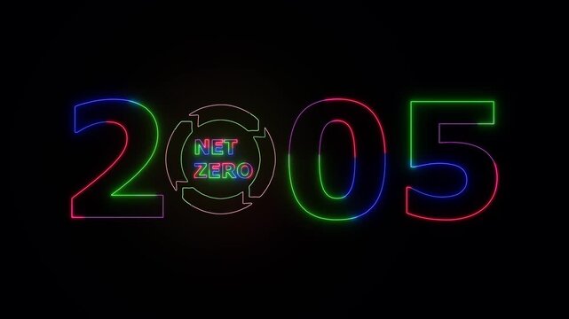 2005 neon line text. Abstract 2005 neon text animation ,Four color neon Glowing neon number text background Mk video animated .Happy new year 2014 greetings new year ... See More