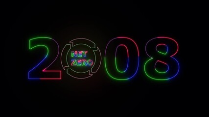 2008 neon line text. Abstract 2008 neon text animation ,Four color neon Glowing neon number text background Mk video animated .Happy new year 2014 greetings new year ... See More
