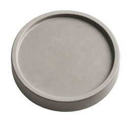 A minimalist concrete coaster, ideal for a sleek, modern kitchen island.