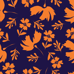 seamless pattern with autumn leaves