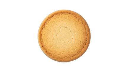Isolated shortbread biscuit studio shot close up, single baked cookie, simple treat