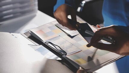 UXUI Focus and Professional Detailing. Team member highlights key design principles. - Powered by Adobe