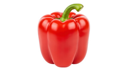 Isolated red bell pepper, vivid color, natural ingredient, healthy diet, food photography