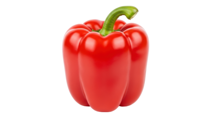 Isolated red bell pepper, vivid color, natural ingredient, healthy diet, food photography