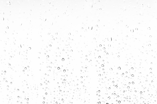 Waterdrops background on a window. White texture of rain