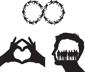 Fototapeta premium Connection, Love, and Unity Illustration