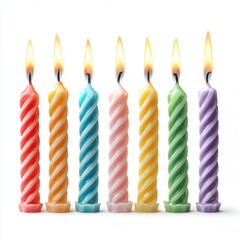 candles on a white background